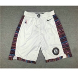 Men's Brooklyn Nets NEW White 2020 City Edition NBA Swingman Shorts