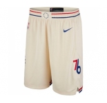 Men's Philadelphia 76ers Nike Cream City Edition Swingman Shorts