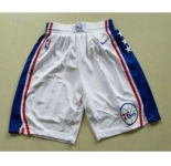 Nike Philadelphia 76ers White Swingman Shorts