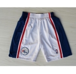 Philadelphia 76ers White Throwback Short