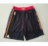 Men's Atlanta Hawks Black 2019 Nike Swingman Stitched NBA Shorts