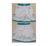 Men's Charlotte Hornets White Mitchell & Ness Shorts