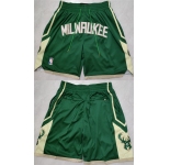 Men's Milwaukee Bucks Green Shorts (Run Small)