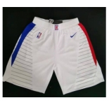 Clippers White Swingman Shorts