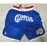 Men's los angeles clippers blue 2020 nike swingman stitched nba shorts
