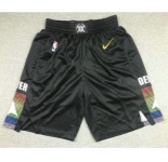 Men's Denver Nuggets Black 2020 Nike City Edition Swingman Shorts