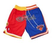 1994 NBA Finals Rockets x Knicks Shorts (Red-Blue) JUST DON By Mitchell & Ness