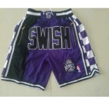Men's Sacramento Kings 1994-95 Black Just Don Shorts Swingman Shorts