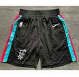 Men's San Antonio Spurs Black 2021 Nike City Edition Swingman Stitched NBA Shorts