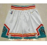 Men's San Antonio Spurs White 75th Anniversary Diamond 2021 Stitched Swingman Shorts