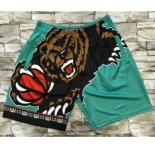 Men's Memphis Grizzlies Light Blue Big Face Mitchell Ness Hardwood Classics Soul Swingman Throwback Shorts