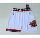 Men's Memphis Grizzlies White Hardwood Classics Swingman Shorts
