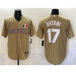 Men's Mexico Baseball #17 Shohei Ohtani Tan 2023 World Baseball Classic Stitched Jersey