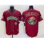 Men's Mexico Baseball 2023 Red Team Big Logo World Baseball Classic Stitched JerseyMen's Mexico Baseball 2023 Red Team Big Logo World Baseball Classic Stit