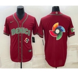 Men's Mexico Baseball 2023 Red World Baseball Big Logo Classic Stitched Jersey