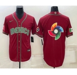 Men's Mexico Baseball 2023 Red World Baseball Big Logo Classic Stitched Jerseys