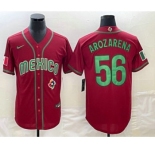 Men's Mexico Baseball #56 Randy Arozarena 2023 Red World Classic Stitched Jerseys