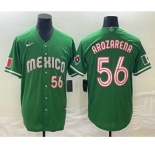 Men's Mexico Baseball #56 Randy Arozarena Number 2023 Green World Classic Stitched Jersey2