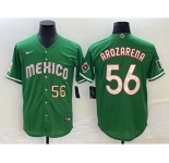 Men's Mexico Baseball #56 Randy Arozarena Number 2023 Green World Classic Stitched Jersey4