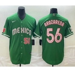 Men's Mexico Baseball #56 Randy Arozarena Number 2023 Green World Classic Stitched Jerseys
