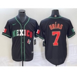 Men's Mexico Baseball #7 Julio Urias 2023 Black World Baseball Classic Stitched Jersey2