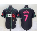 Men's Mexico Baseball #7 Julio Urias Number 2023 Black World Baseball Classic Stitched Jersey3