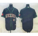 Men's Mexico Baseball Blank 2023 Black World Baseball Classic Stitched Jersey