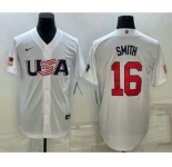 Men's USA Baseball #16 Will Smith 2023 White World Baseball Classic Stitched Jersey