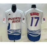 Men's Puerto Rico Baseball #17 Jose Berrios 2023 White World Baseball Classic Stitched Jerseys
