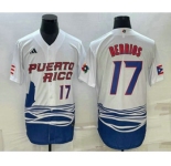 Men's Puerto Rico Baseball #17 Jose Berrios Number 2023 White World Baseball Classic Stitched Jerseys