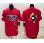 Men's Puerto Rico Baseball 2023 Red World Baseball Big Logo With Patch Classic Stitched Jersey