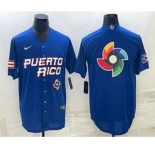 Men's Puerto Rico Baseball 2023 Royal World Big Logo With Patch Classic Stitched Jersey