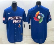 Men's Puerto Rico Baseball 2023 Royal World Big Logo With Patch Classic Stitched Jersey