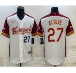 Men's Venezuela Baseball #27 Jose Altuve Number 2023 White World Baseball Classic Stitched Jersey