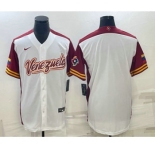 Men's Venezuela Baseball Blank 2023 White World Classic Stitched Jerseys