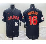 Men's Japan Baseball #16 Shohei Ohtani Number 2023 Black World Classic Stitched Jerseys
