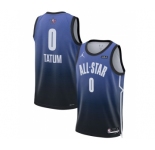 Men's 2023 All-Star #0 Jayson Tatum Blue Game Swingman Stitched Basketball Jersey