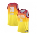 Men's 2023 All-Star #30 Stephen Curry Orange Game Swingman Stitched Basketball Jersey