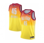 Men's 2023 All-Star #45 Donovan Mitchell Orange Game Swingman Stitched Basketball Jersey