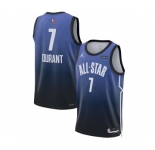 Men's 2023 All-Star #7 Kevin Durant Blue Game Swingman Stitched Basketball Jersey