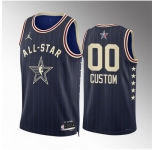 Men 2024 All Star Active Player Custom Blue Game Swingman Stitched Basketball Jersey