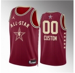 Men 2024 All Star Active Player Custom Crimson Game Swingman Stitched Basketball Jersey