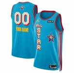 Men 2025 All Star Active Player Custom Light Blue Stitched Basketball Jersey