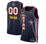 Men 2025 All Star Active Player Custom Navy Stitched Basketball Jersey
