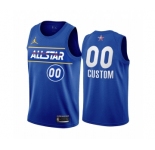Men's Nike Personalized Jordan Brand Blue 2021 NBA All-Star Game Swingman Finished Jersey