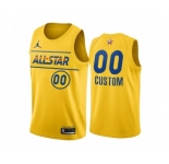 Men's Nike Personalized Jordan Brand Gold 2021 NBA All-Star Game Swingman Finished Jersey