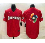 Men's Dominican Republic Baseball 2023 Red World Big Logo With Patch Classic Stitched Jerseys