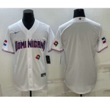 Men's Dominican Republic Baseball 2023 White World Baseball With Patch Classic Stitched Jerseys