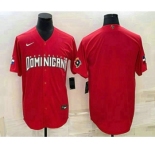 Men's Dominican Republic Baseball Blank 2023 Red World Classic Stitched Jerseys