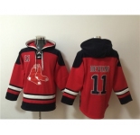 Men's Boston Red Sox #11 Rafael Devers Ageless Must-Have Lace-Up Pullover Hoodie